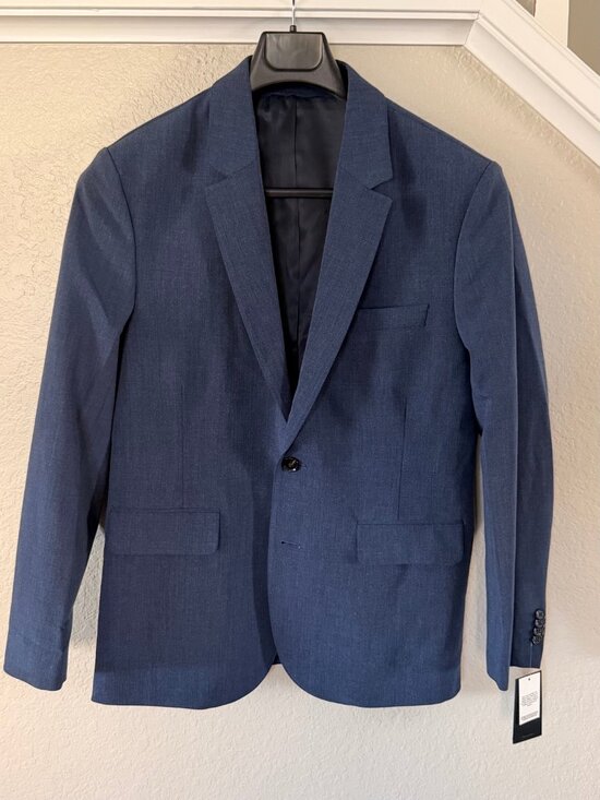 Abercrombie & Fitch Other - Abercrombie & Fitch Collins Blazer Mens 38R Navy Texture Classic Fit NWT